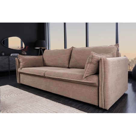 Canapé-lit APARTMENT 215cm taupe avec coffre - 3 places