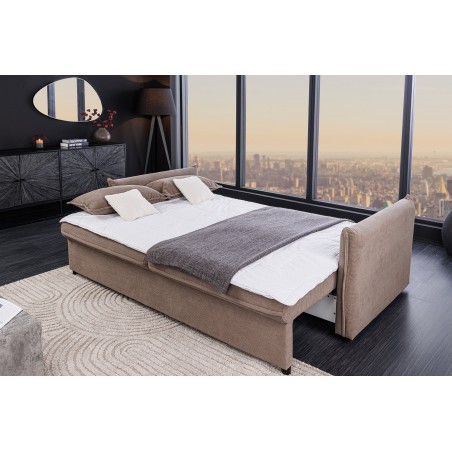 Canapé-lit APARTMENT 215cm taupe avec coffre - 3 places