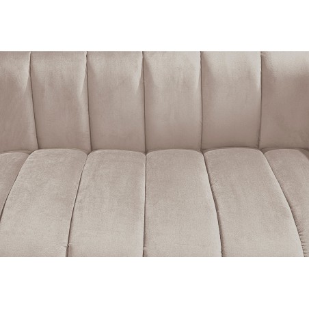Canapé NOBLESSE 2 places velours champagne pieds noirs
