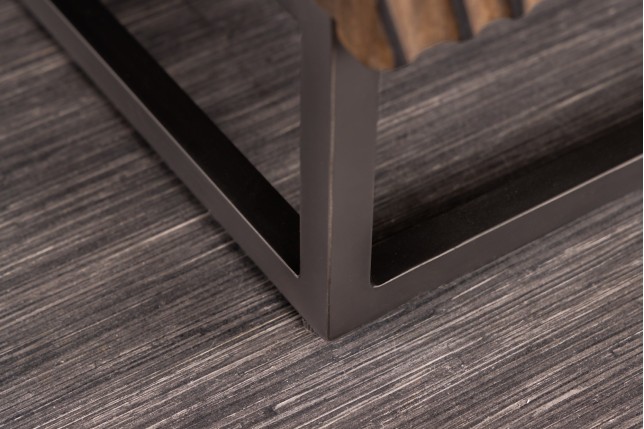 Buffet bas ZEN CIRCLE 180cm bois manguier noir brun