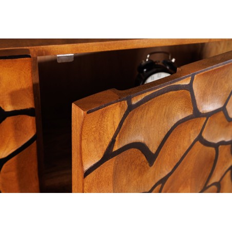 Buffet Bas VULCANO 180cm Mosaïque Manguier Brun