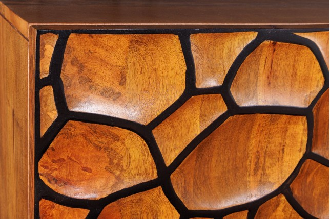 Buffet Bas VULCANO 180cm Mosaïque Manguier Brun