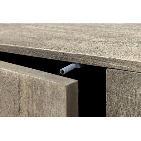 Buffet bas ART DECO 170cm manguier gris fumé 3D