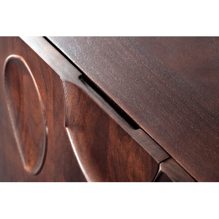 Buffet bas DUNE 175cm acacia massif brun noyer 3D