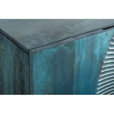 Buffet bas GOLDEN SUNSET 180cm manguier turquoise doré