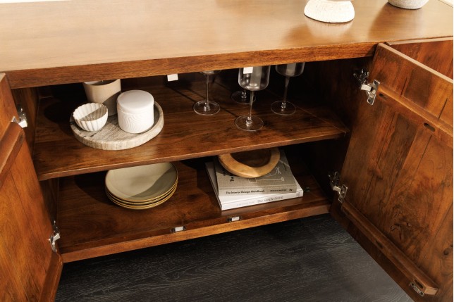 Buffet bas BRASIL 175cm manguier massif brun