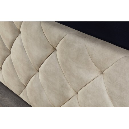 Lit ELYSIUM 180x200cm Velours Champagne Beige - Rangement