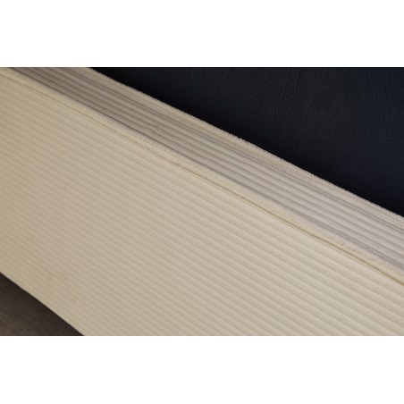 Lit ROCCO 180x200cm cordon beige avec rangement