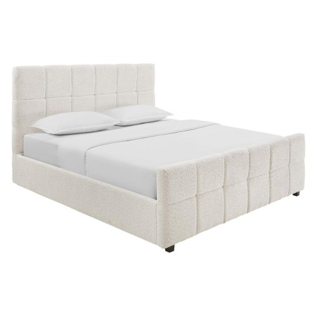 Lit PRESTIGE 180x200 bouclé creamy avec rangement