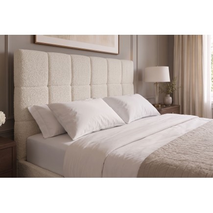 Lit PRESTIGE 180x200 bouclé creamy avec rangement 2