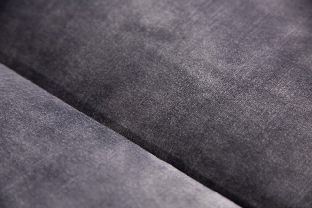 Canapé MODERN BAROCK 3 places velours gris Chesterfield