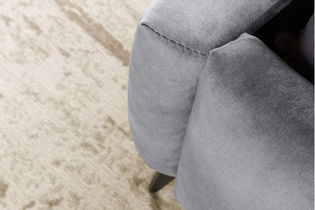 Lit AMSTERDAM 160x200cm velours gris - Design & confort
