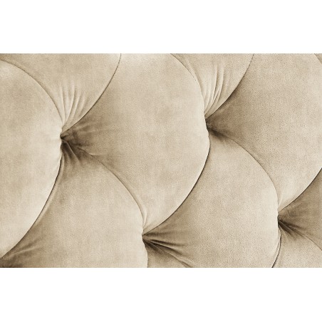 Lit MODERN BAROCK 180x200 velours champagne Chesterfield