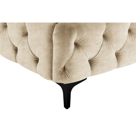 Lit MODERN BAROCK 180x200 velours champagne Chesterfield
