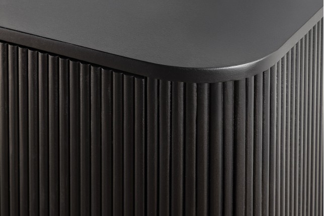 Buffet bas GATSBY 160cm manguier noir et doré style rétro
