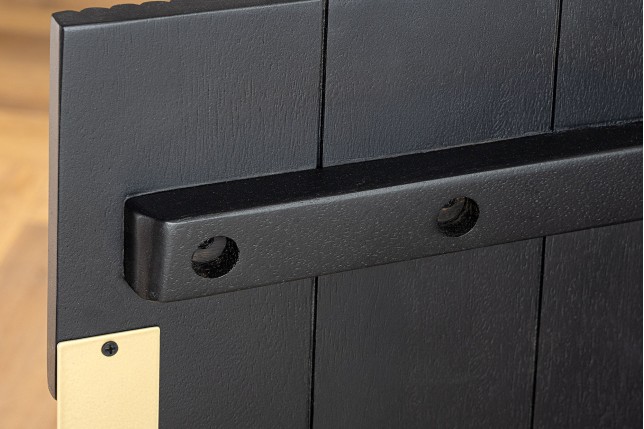 Buffet bas GATSBY 160cm manguier noir et doré style rétro