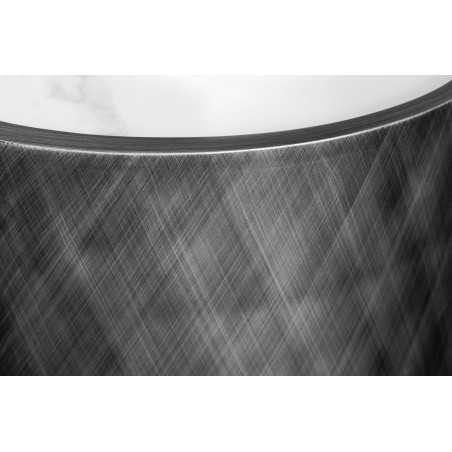Buffet bas REFLECTION 150cm Anthracite & Marbre Blanc