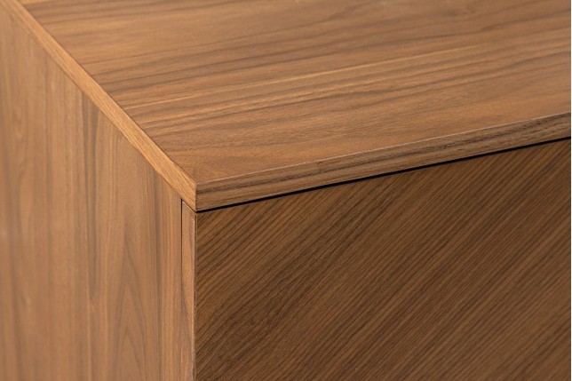 Buffet bas GRANDEZZA 180cm noyer et métal noir