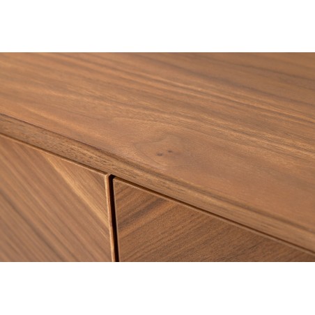 Buffet bas GRANDEZZA 180cm noyer et métal noir