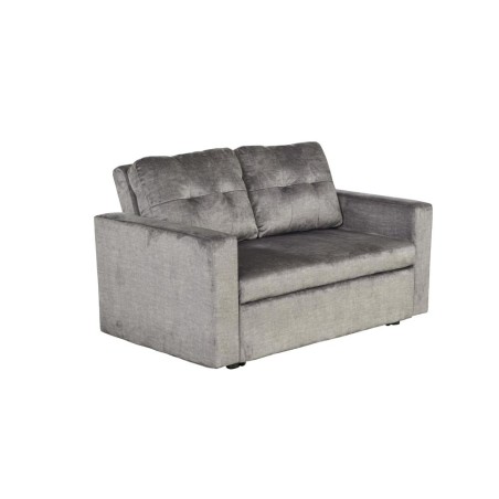 Canapé-lit SMART 140cm velours gris - Convertible 2 places