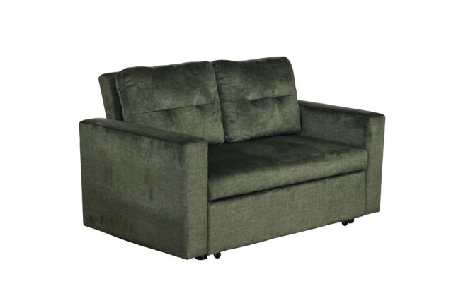 Canapé-lit SMART 140cm 2 places velours vert