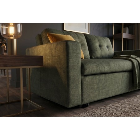 Canapé-lit SMART 140cm 2 places velours vert