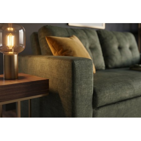 Canapé-lit SMART 140cm 2 places velours vert