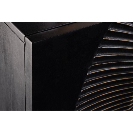 Buffet bas GOLDEN SUNSET 140cm manguier noir et doré