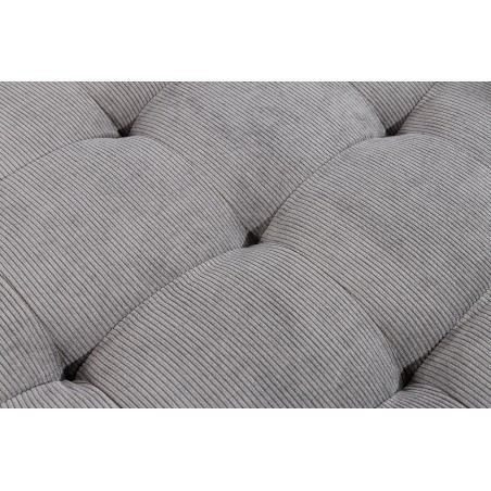 Canapé d'angle STOCKHOLM 220cm tissu cordon gris