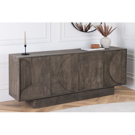Buffet bas ART DECO 170cm manguier gris | Déco haut de gamme