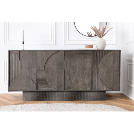 Buffet bas ART DECO 170cm manguier gris | Déco haut de gamme