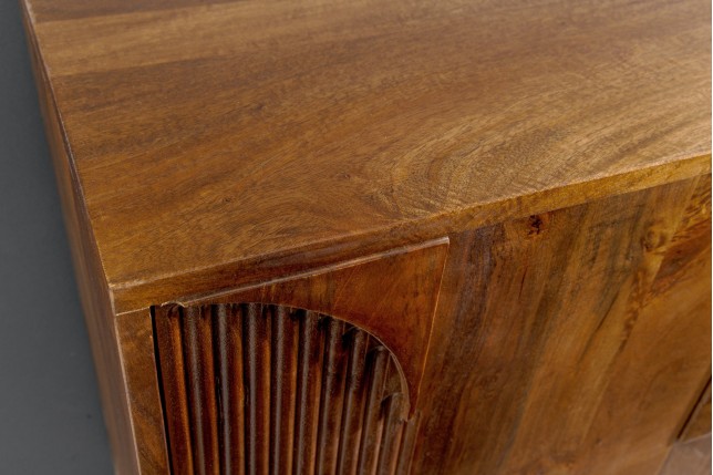 Buffet bas ART DECO 170cm manguier brun massif