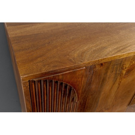 Buffet bas ART DECO 170cm manguier brun massif