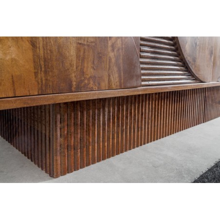 Buffet bas ART DECO 170cm manguier brun massif