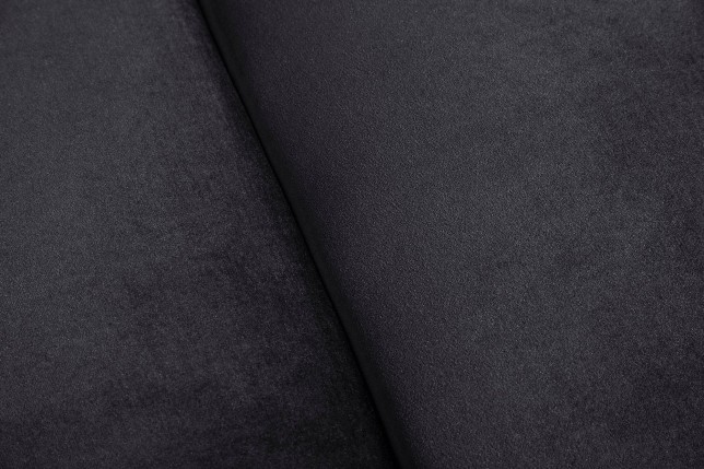 Canapé Chesterfield 205cm Velours Noir 3 Places