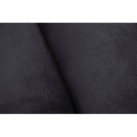 Canapé Chesterfield 205cm Velours Noir 3 Places