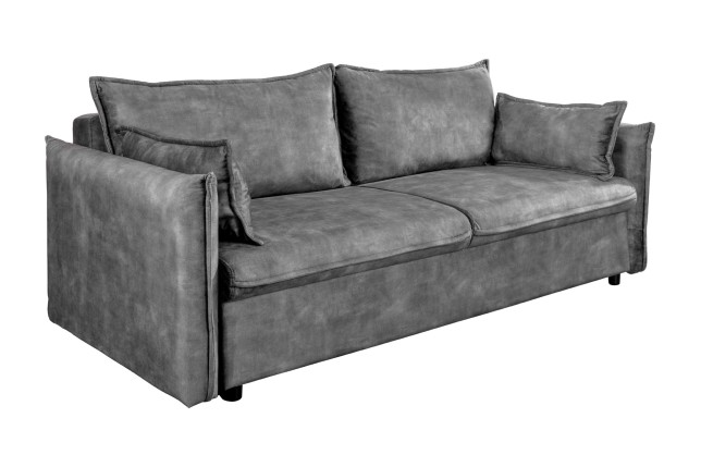 Canapé-lit APARTMENT 215cm 3 places velours gris