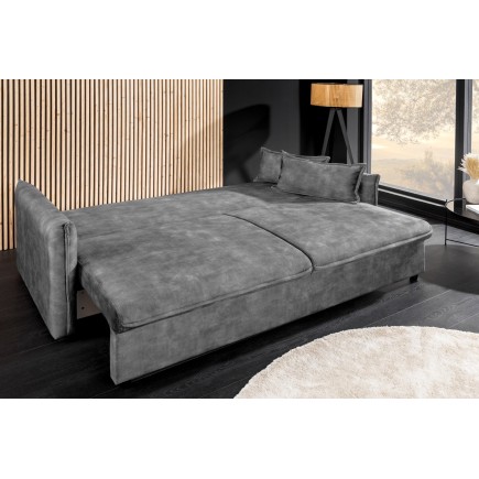 Canapé-lit APARTMENT 215cm 3 places velours gris 2