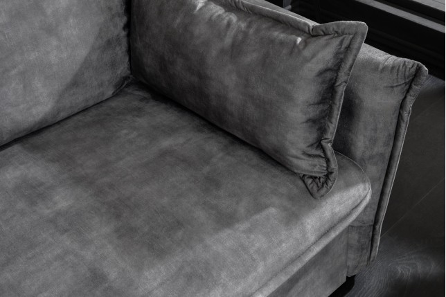 Canapé-lit APARTMENT 215cm 3 places velours gris
