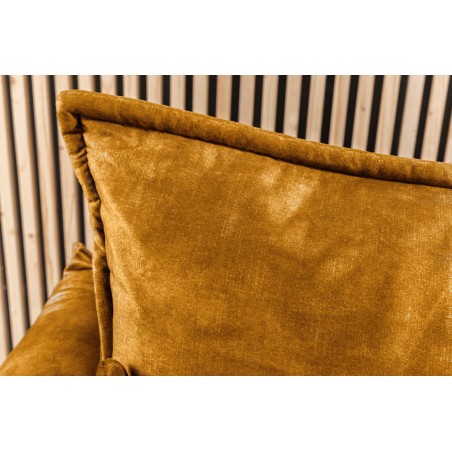 Canapé-lit APARTMENT 215cm velours jaune moutarde 3 places