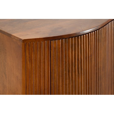 Buffet bas GRANDEUR 180cm manguier rétro pieds métal noir