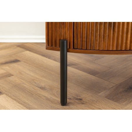 Buffet bas GRANDEUR 180cm manguier rétro pieds métal noir