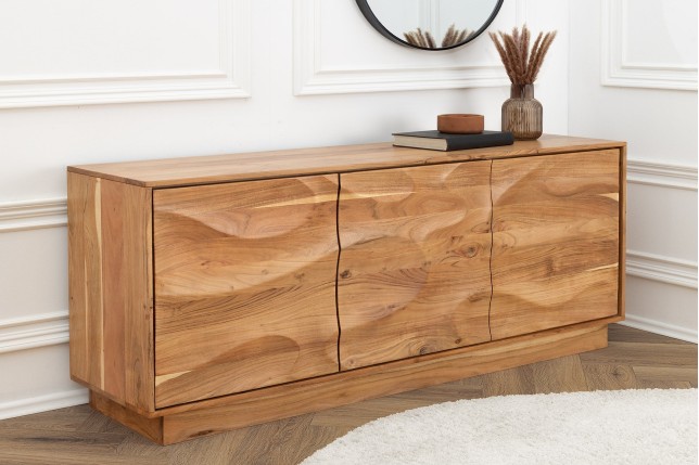 Buffet bas DESERT 160cm Acacia Massif Naturel 3D