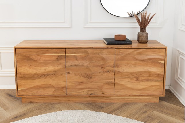 Buffet bas DESERT 160cm Acacia Massif Naturel 3D