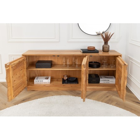 Buffet bas DESERT 160cm Acacia Massif Naturel 3D