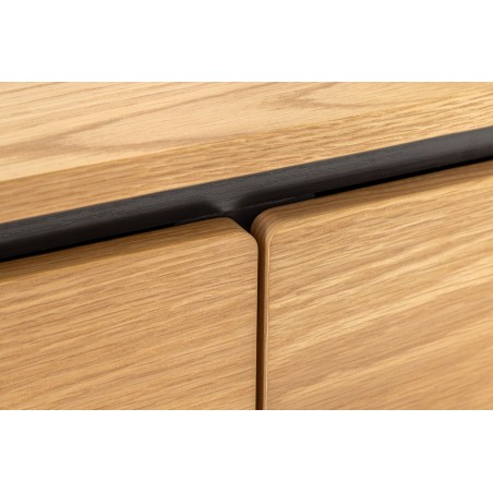 Buffet bas ATELIER 120cm chêne naturel pieds noirs