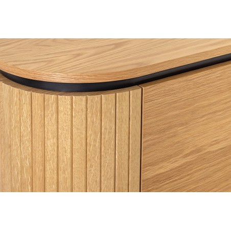 Buffet bas ATELIER 160cm chêne naturel pieds noirs