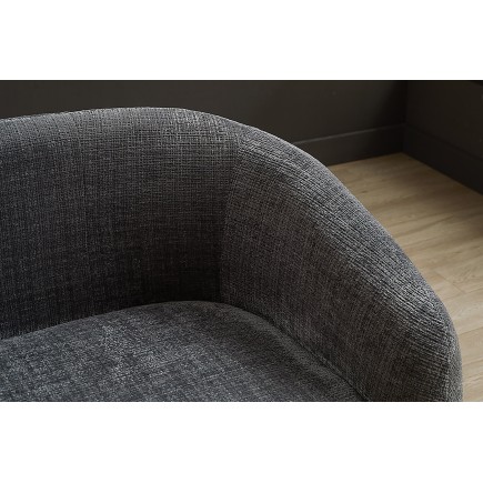 Canapé VOQUE 3 places chenille grise 200cm 2