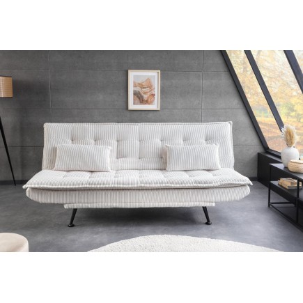 Canapé-lit JAZZ 195cm 3 places cordon beige - Pin massif 2