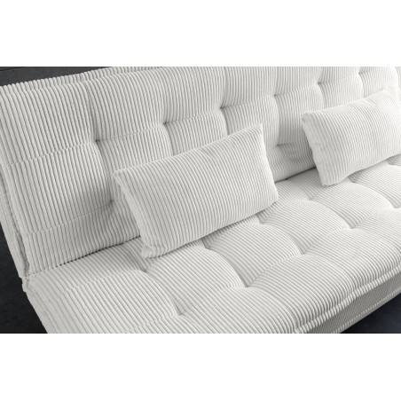 Canapé-lit JAZZ 195cm 3 places cordon beige - Pin massif